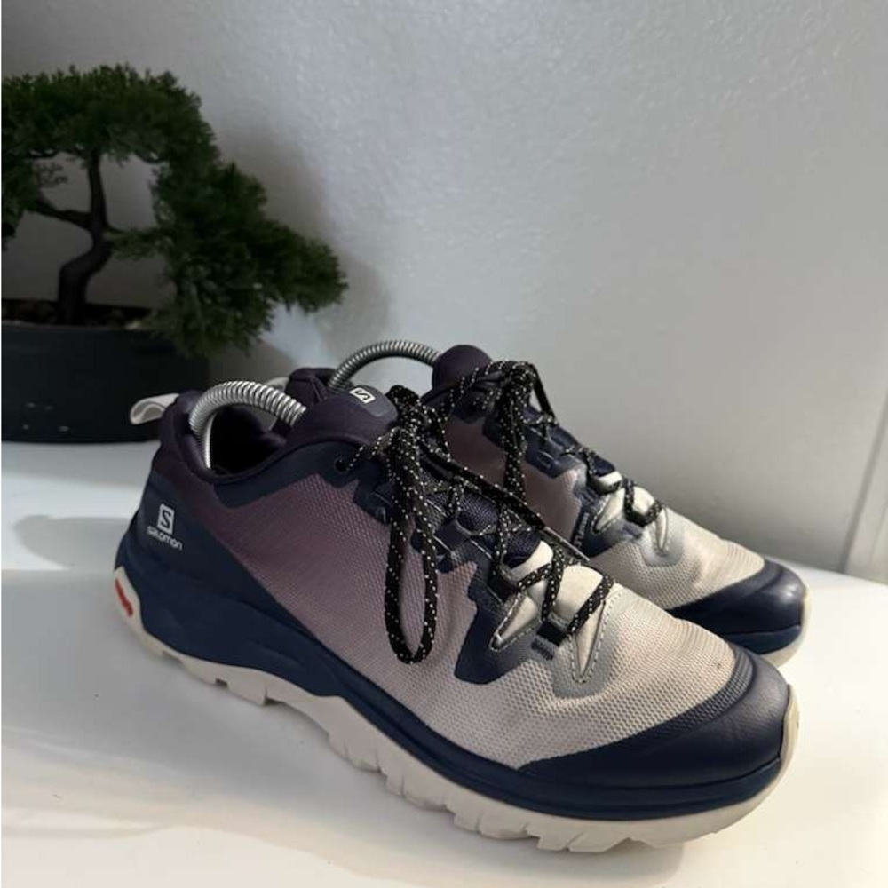 Salomon Trail Running Shoes - Navy and Cream - Picture 3 of 6